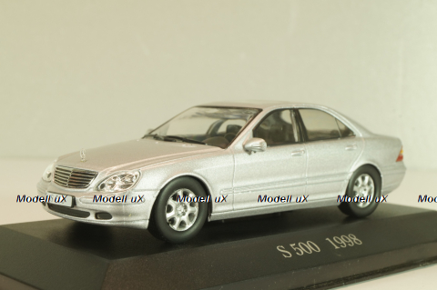 Mercedes-Benz S 500 (W220) 1998, silver, MBOMS053, Altaya, Mercedes-Benz Offizielle Modell Sammlung #53, 1:43