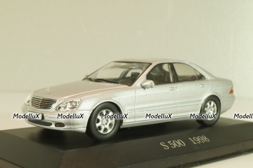 Mercedes-Benz S 500 (W220) 1998, silver, MBOMS053, Altaya, Mercedes-Benz Offizielle Modell Sammlung #53, 1:43