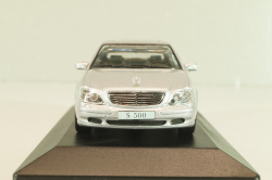 Mercedes-Benz S 500 (W220) 1998, silver, MBOMS053, Altaya, Mercedes-Benz Offizielle Modell Sammlung #53, 1:43