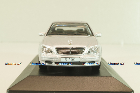 Mercedes-Benz S 500 (W220) 1998, silver, MBOMS053, Altaya, Mercedes-Benz Offizielle Modell Sammlung #53, 1:43