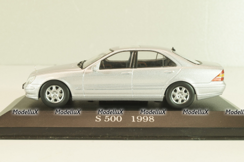 Mercedes-Benz S 500 (W220) 1998, silver, MBOMS053, Altaya, Mercedes-Benz Offizielle Modell Sammlung #53, 1:43