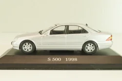 Mercedes-Benz S 500 (W220) 1998, silver, MBOMS053, Altaya, Mercedes-Benz Offizielle Modell Sammlung #53, 1:43