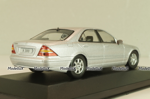 Mercedes-Benz S 500 (W220) 1998, silver, MBOMS053, Altaya, Mercedes-Benz Offizielle Modell Sammlung #53, 1:43