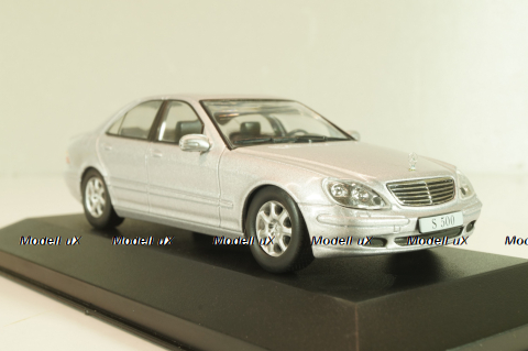 Mercedes-Benz S 500 (W220) 1998, silver, MBOMS053, Altaya, Mercedes-Benz Offizielle Modell Sammlung #53, 1:43