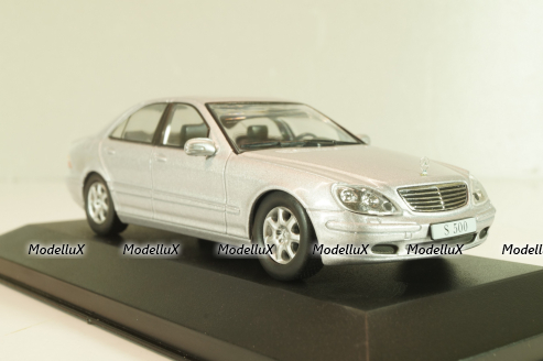 Mercedes-Benz S 500 (W220) 1998, silver, MBOMS053, Altaya, Mercedes-Benz Offizielle Modell Sammlung #53, 1:43