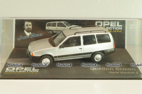 Opel Kadett Caravan (E), Gordon Brown 1988, silver, OPCD133, Opel Collection Designer #133 1:43