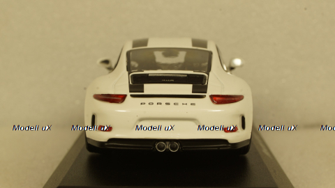 Porsche 911R (991.2) 2016, white with black strips, 940066220, Maxichamps 1:43