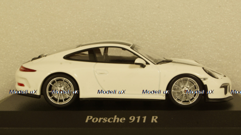 Porsche 911R (991.2) 2016, white with black strips, 940066220, Maxichamps 1:43