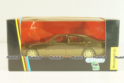 Mercedes-Benz 600 SEL (W140) 1991, silvergrey metallic, 1261SG, Schabak 1:43 Трещина в блистере!
