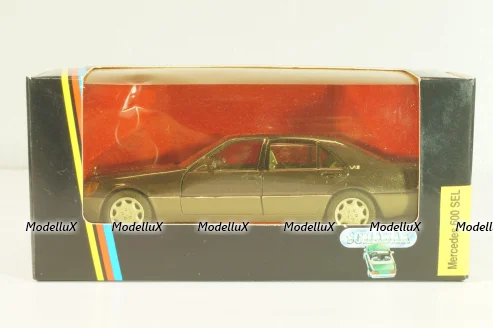 Mercedes-Benz 600 SEL (W140) 1991, silvergrey metallic, 1261SG, Schabak 1:43 Трещина в блистере!
