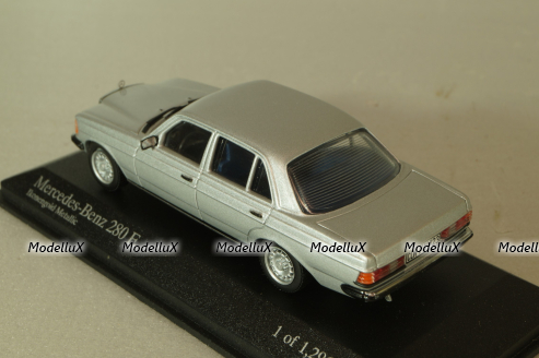 Mercedes-Benz 280 E (W123) 1976, silver, 430032208, Minichamps 1:43