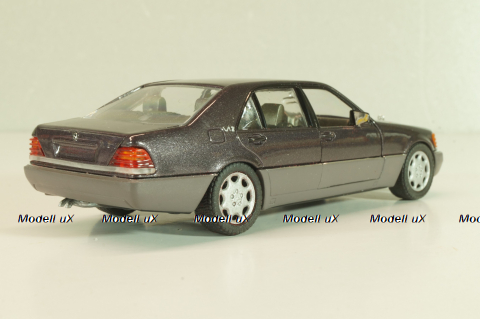 Mercedes-Benz 600 SEL (W140) 1991, silvergrey metallic, 1261SG, Schabak 1:43 Трещина в блистере!