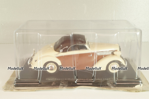 Opel Super 6 Hebmuller-Cabriolet 1937, beige/brown, G1648024, Hachette 1:24 Уценка!