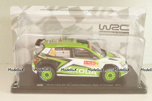 Skoda Fabia RS #23 Rally Portugal 2019, Rovanpera/Halttunen, WRC Collection, Hachette 1:24