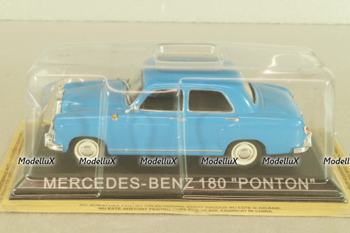 Mercedes-Benz 220 S (W180) Ponton Limousine 1956, blue, Masini de Legenda №44, Deagostini 1:43