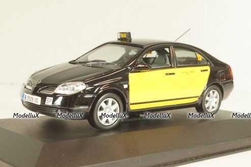 Nissan Primera (P12) Taxi Barcelona 2001, black/yellow, JC064, J-collection 1:43