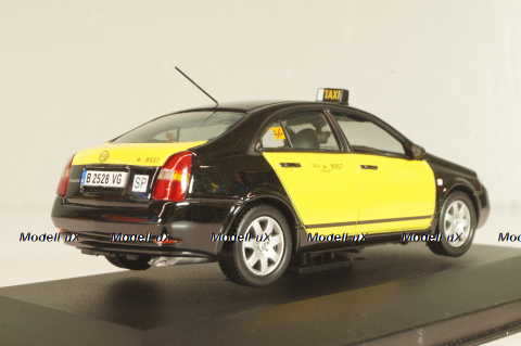 Nissan Primera (P12) Taxi Barcelona 2001, black/yellow, JC064, J-collection 1:43