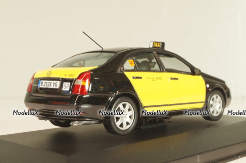 Nissan Primera (P12) Taxi Barcelona 2001, black/yellow, JC064, J-collection 1:43