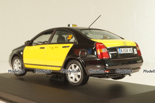 Nissan Primera (P12) Taxi Barcelona 2001, black/yellow, JC064, J-collection 1:43