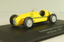 Gordini type 16 #8 Grand Prix Pau 1954, Formula 1, F1, yellow, 2235003, Atlas La Saga Gordini 1:43