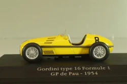 Gordini type 16 #8 Grand Prix Pau 1954, Formula 1, F1, yellow, 2235003, Atlas La Saga Gordini 1:43
