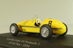 Gordini type 16 #8 Grand Prix Pau 1954, Formula 1, F1, yellow, 2235003, Atlas La Saga Gordini 1:43
