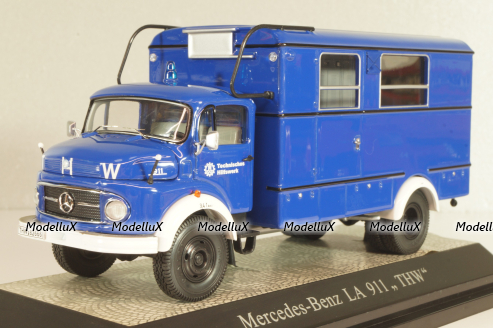 Mercedes-Benz LA 911 THW, Police 1960, blue, Premium Classixxs 1:43
