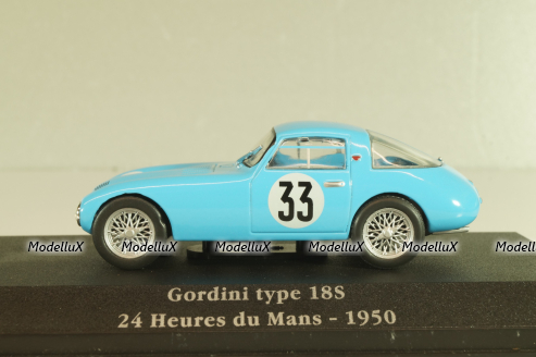Gordini type 18S #33 24Hr. Le Mans 1950, blue, 2235010, Atlas La Saga Gordini 1:43