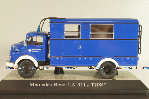 Mercedes-Benz LA 911 THW, Police 1960, blue, Premium Classixxs 1:43
