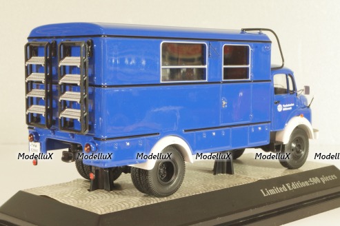 Mercedes-Benz LA 911 THW, Police 1960, blue, Premium Classixxs 1:43