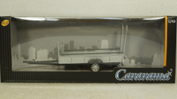 Прицеп автовоз, 1 ось, серебро, Cararama 1:43