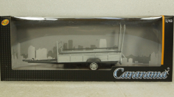 Прицеп автовоз, 1 ось, серебро, Cararama 1:43