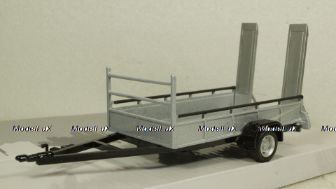 Прицеп автовоз, 1 ось, серебро, Cararama 1:43