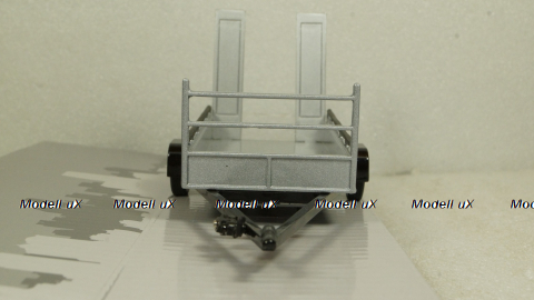 Прицеп автовоз, 1 ось, серебро, Cararama 1:43