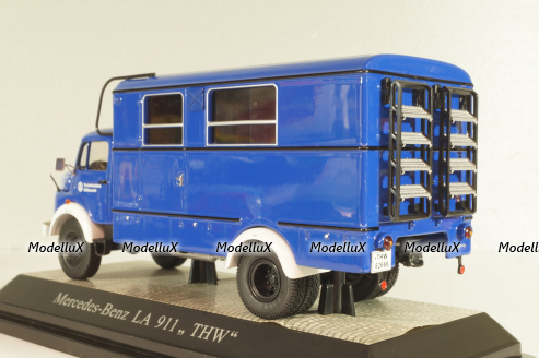 Mercedes-Benz LA 911 THW, Police 1960, blue, Premium Classixxs 1:43
