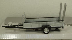 Прицеп автовоз, 1 ось, серебро, Cararama 1:43