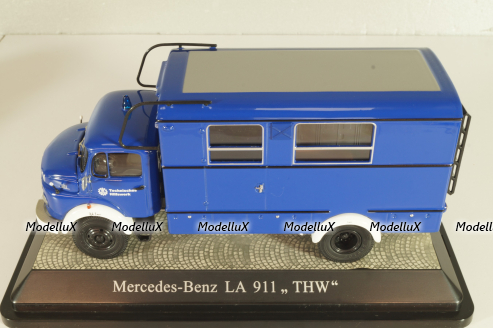 Mercedes-Benz LA 911 THW, Police 1960, blue, Premium Classixxs 1:43