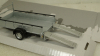 Прицеп автовоз, 1 ось, серебро, Cararama 1:43