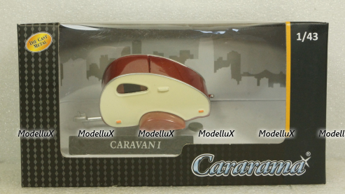 Caravan I burgundy / creamy white, Cararama 1:43