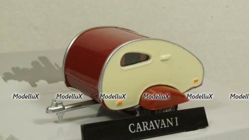 Caravan I burgundy / creamy white, Cararama 1:43