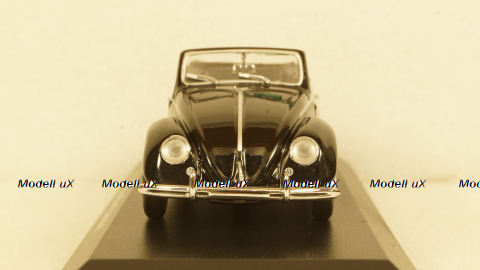 Volkswagen Hebmuller cabriolet 1950, black, built on VW Beetle (Typ 14), 940052130, Maxichamps 1:43