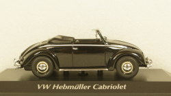Volkswagen Hebmuller cabriolet 1950, black, built on VW Beetle (Typ 14), 940052130, Maxichamps 1:43