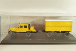 Hanomag ST 100 with trailer "Deutsche Bundespost", yellow, Schuco 1:43