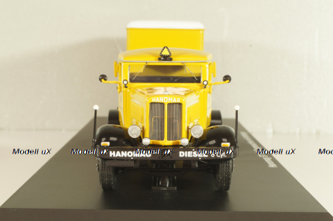 Hanomag ST 100 with trailer "Deutsche Bundespost", yellow, Schuco 1:43