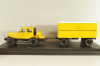 Hanomag ST 100 with trailer "Deutsche Bundespost", yellow, Schuco 1:43