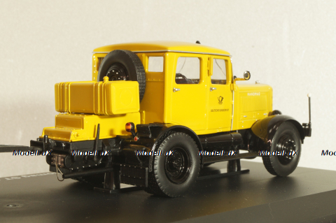 Hanomag ST 100 with trailer "Deutsche Bundespost", yellow, Schuco 1:43