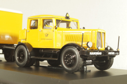 Hanomag ST 100 with trailer "Deutsche Bundespost", yellow, Schuco 1:43
