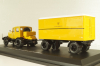Hanomag ST 100 with trailer "Deutsche Bundespost", yellow, Schuco 1:43