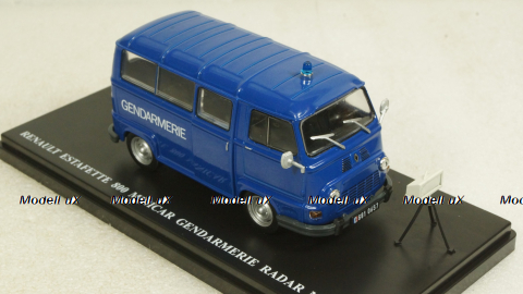 Renault Estafette 800 Gendarmerie Mobile radar 1978 blue, Hachette 1:43
