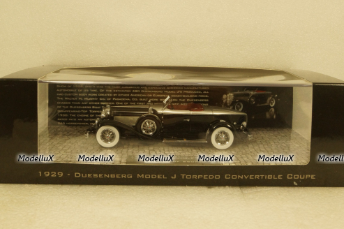 Duesenberg Model J Torpedo Convertible Coupe 1929, black, 437150431, Minichamps 1:43